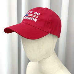 Red Baseball Cap Unisex Adjustable Dad Hat Patriotic Independence Golf Sun Hat