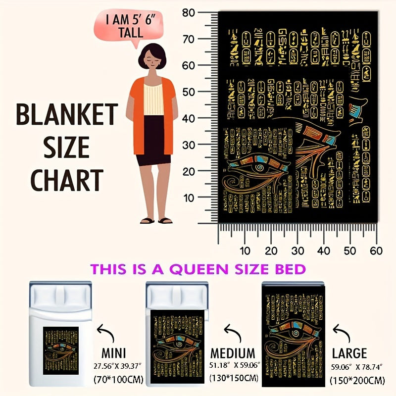 Digital Printed Flannel Blanket for Sofa Bed Office Nap Travel Lightweight
