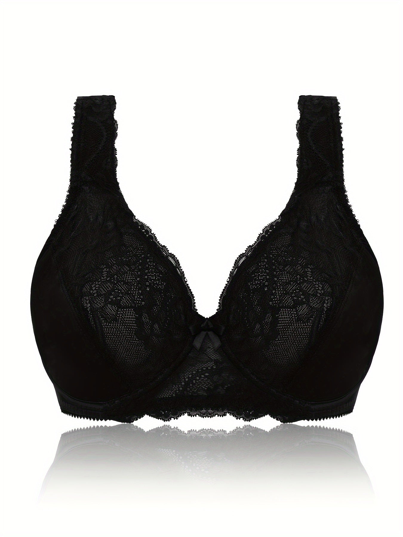 3-Pack Lace Full Cover Underwire Bras Set - Plus Size