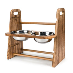 Wooden Dog Bowl Stand for Small & Medium Pets