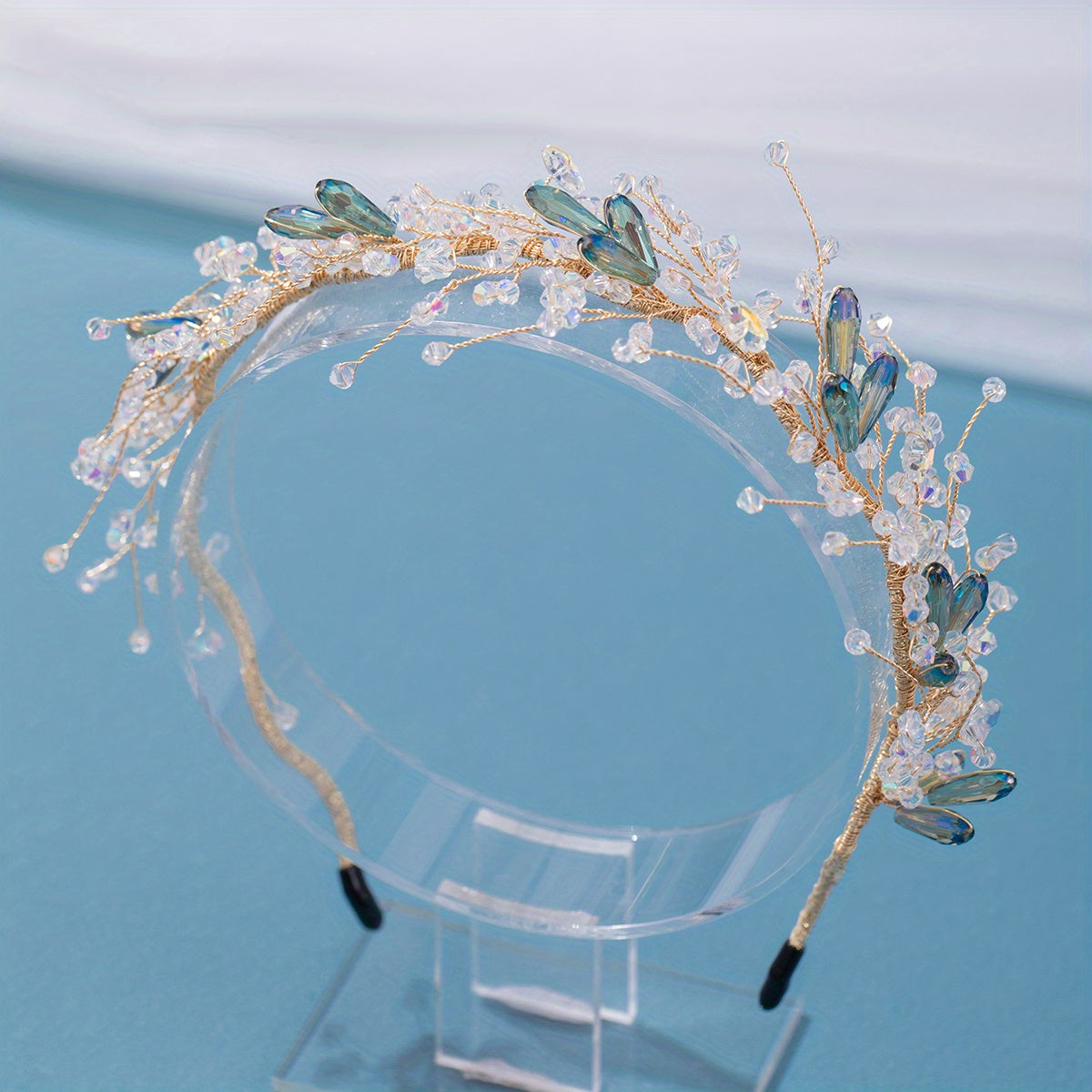 Girl's Diamond Flower Crown Headband Fairy Hair Accessories Princess Headwear