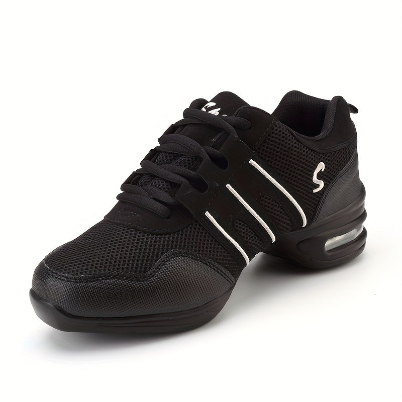 Women's Lace-up Jazz Dance Shoes Split Sole Mesh Sneakers