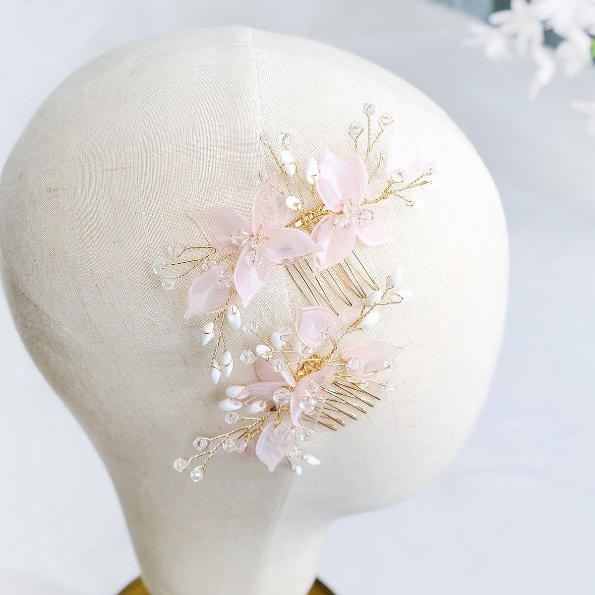 Pink Flowers Hair Comb Hairpin Party Favor Decorations
