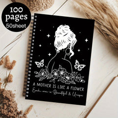Mother Themed Spiral Coil Notebook for Women Friends Sister Mom