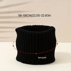 Knitted Beanie Elastic Headband Unisex Warm Hat Neck Warmer Infinity Scarf