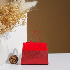 Mini Glitter Butterfly Satchel Bag Red