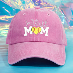 Softball Mom Distressed Sun Hat