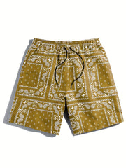 Paisley Men's Quick Dry Hawaiian Board Shorts With Pockets