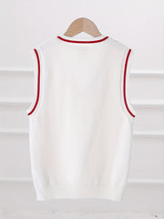 Boys Preppy Uniform V Neck Knit Vest Fitness Sweater Kids Clothes