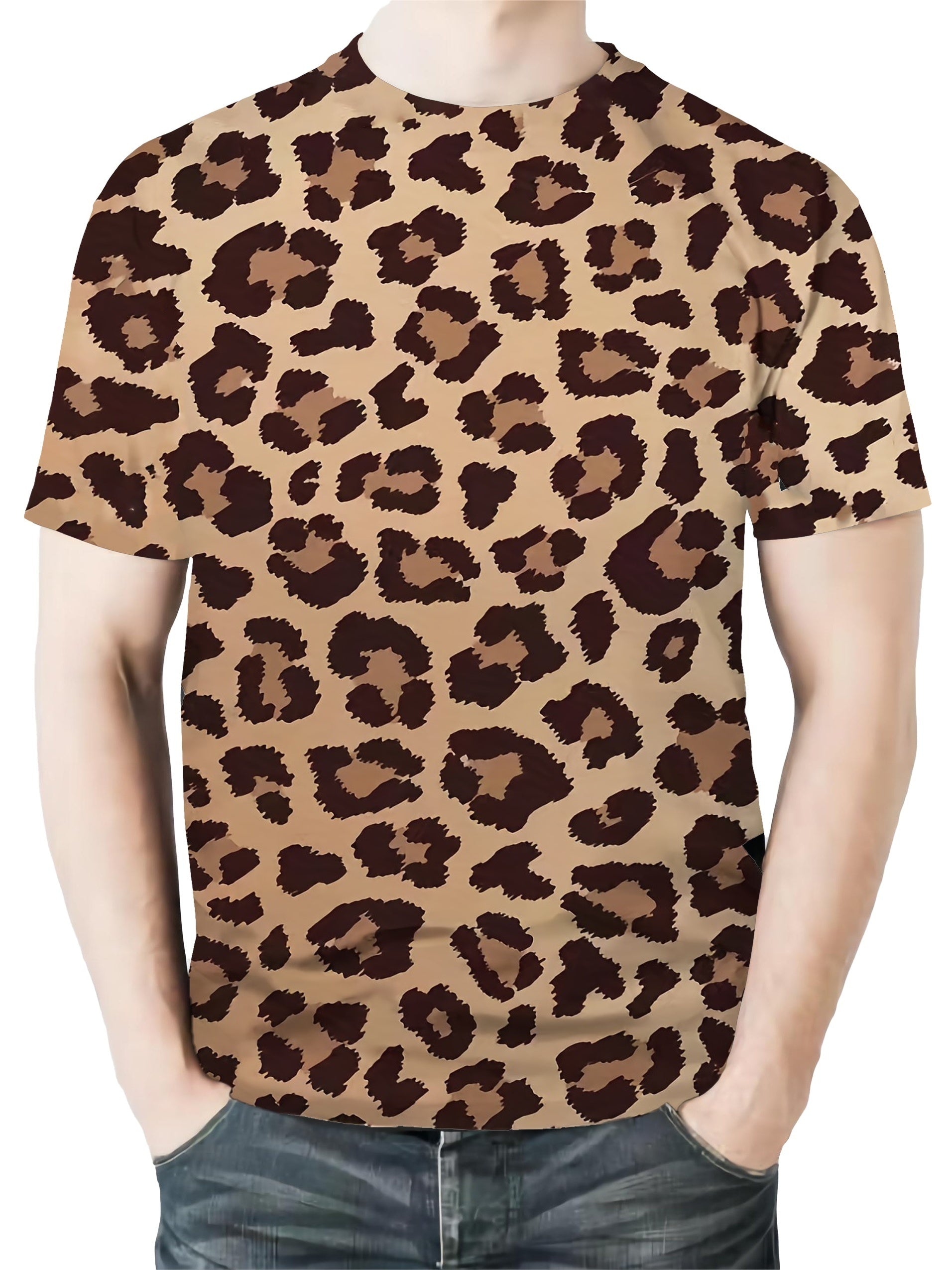 Men's Camo Crew Neck Tee Short Sleeve for Summer