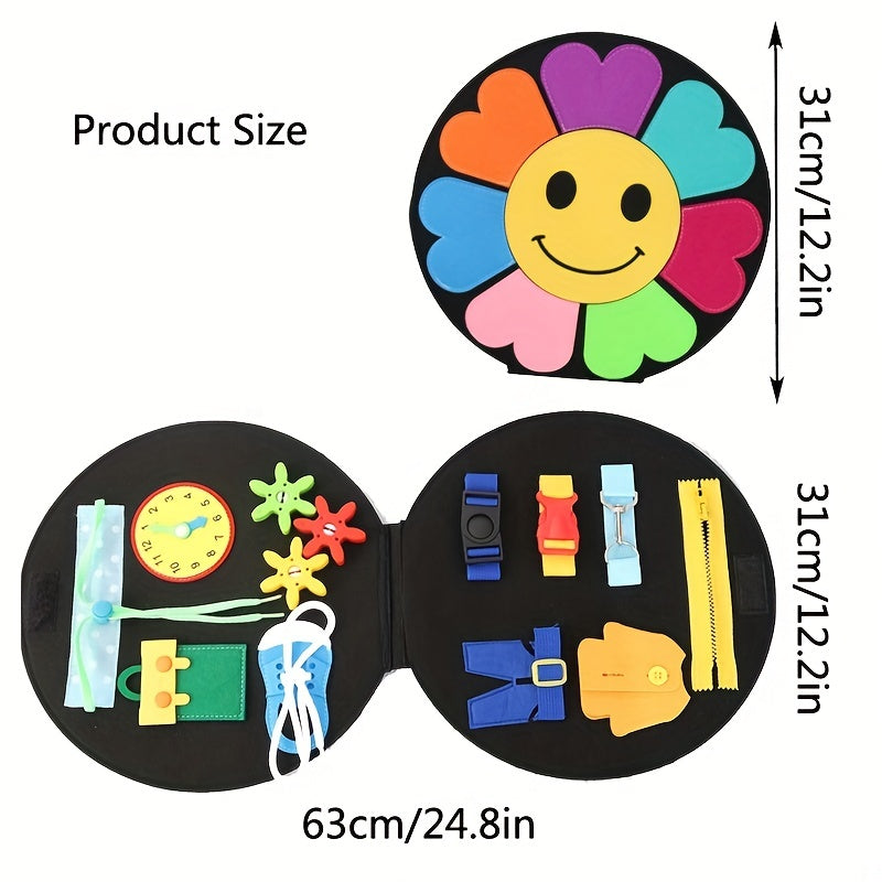 Sunflower Busy Board Montessori Toys For Toddlers Girls And Boys
