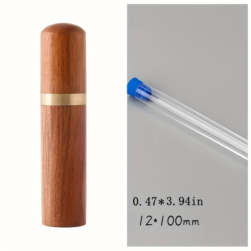 Wooden Needle Holder Sewing Storage Tube