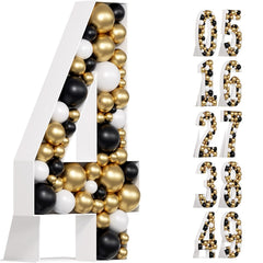 3D Number Shape Balloon Box Decoration for Birthday Party