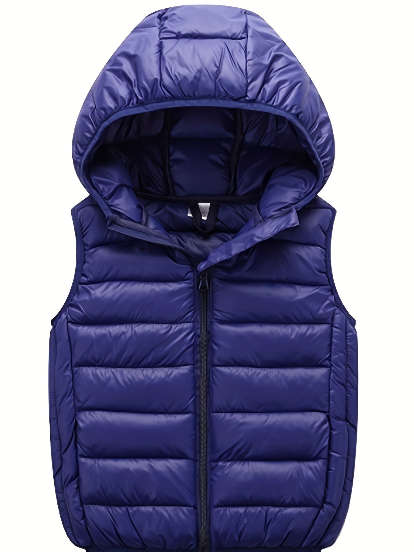 Kids' Sleeveless Hooded Jacket Zip Up Jacket