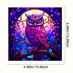 Owl Dyed Acrylic Hanging Window Christmas Gift