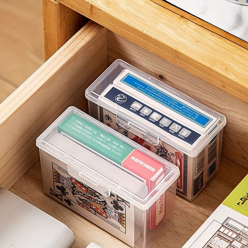 2pcs Business Card Organizer Card Collection Box Business Card Holder Organizer