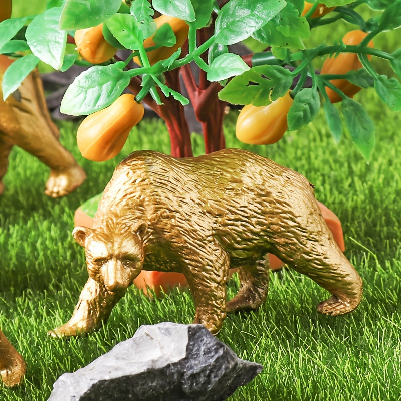 12pcs Mini Wildlife Animal Figures Set PVC Jungle Safari Playset