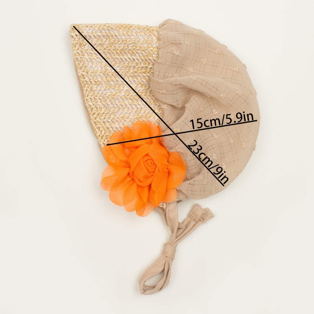 Chiffon Rose Baby Gauze Court Headscarf Hat