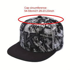 Letter K Snapback Baseball Cap Hip Hop Street