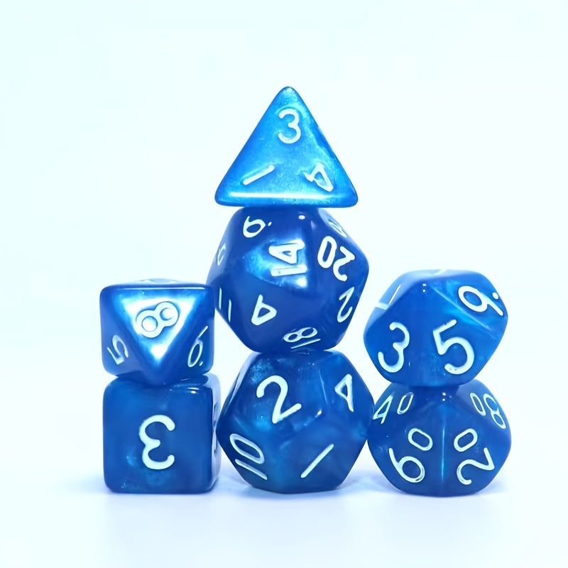 7pcs Monochrome Style Mini Dice Set for Role Playing Games