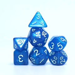 7pcs Monochrome Style Mini Dice Set for Role Playing Games