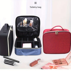 Makeup Bag Organizer With Adjustable Dividers Cosmetic Bag Portable Travel Case