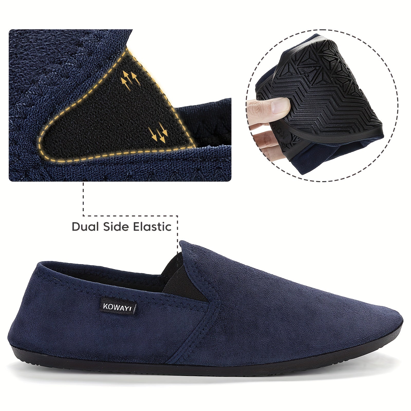 Men's Slip On Non Slip Slippers Warm Indoor Home Shoes