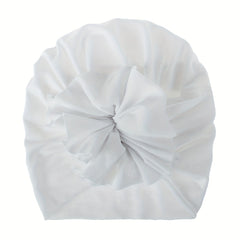 Baby Knitted Hat With Pleated Flower - All