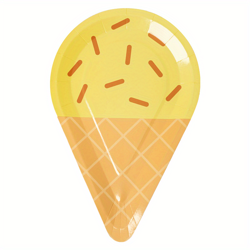 10pcs Ice Cream Party Plates 25 Disposable Paper Plates Sundae Party Supplies