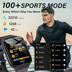 LAXASFIT Smart Watch 4 HD Screen 100 Sport Modes Fitness Activity Tracker