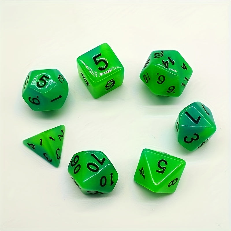 Faceted Luminous Resin Dice Set for Party Game Night