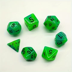 Faceted Luminous Resin Dice Set for Party Game Night