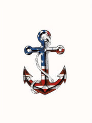 American Flag Anchor Print Tank Top for Women
