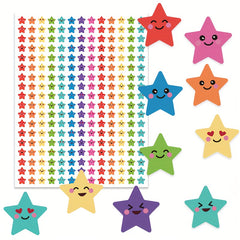 1170pcs Star Stickers Happy Smile Face Stars Students Reward Chart