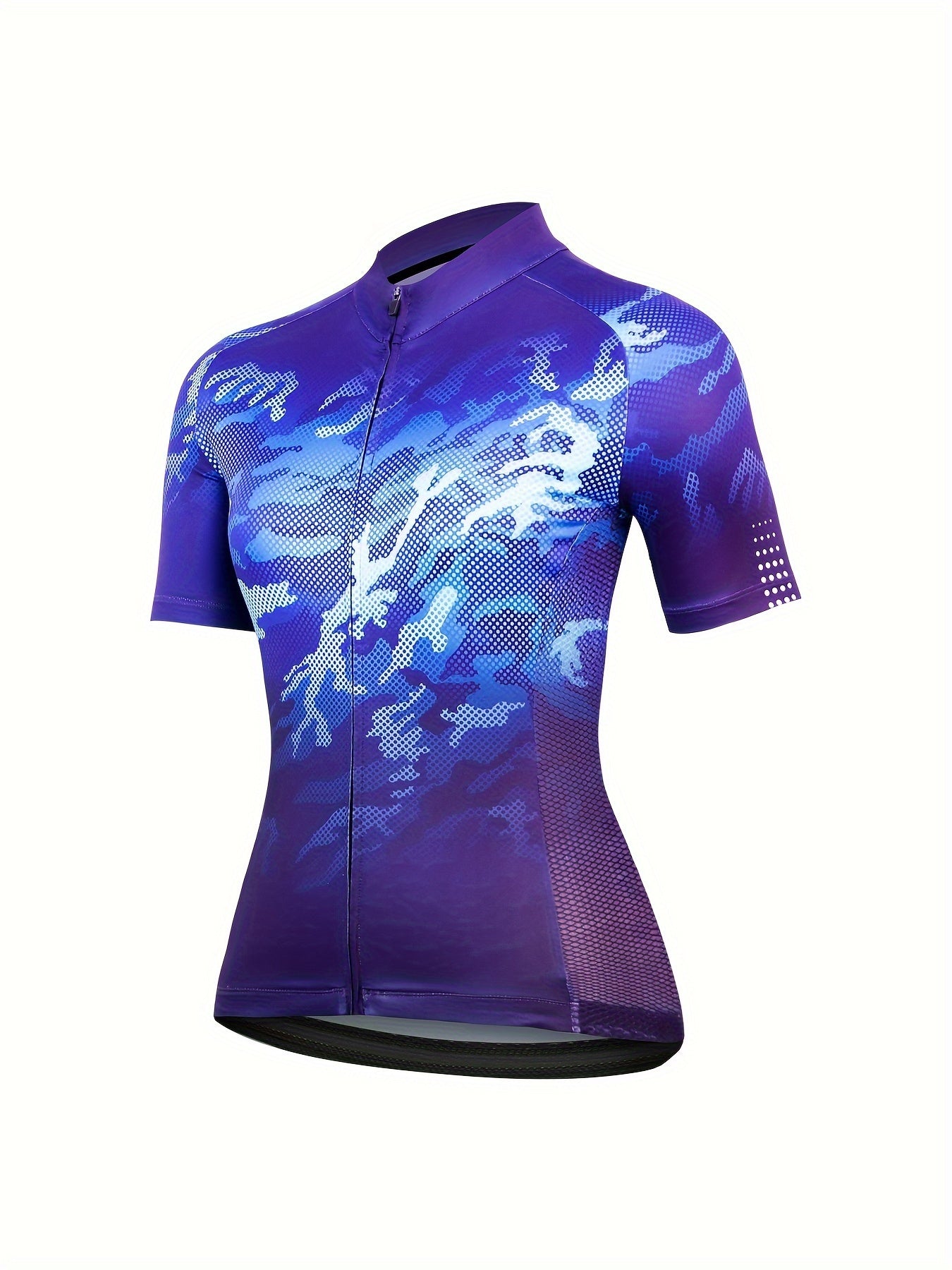 Camo Print Cycling Jersey Short Sleeve Women's Activewear