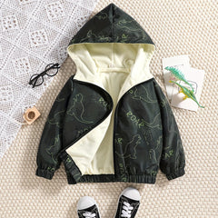 Boys Camo Fleece Zip Hoodie Coat for Autumn