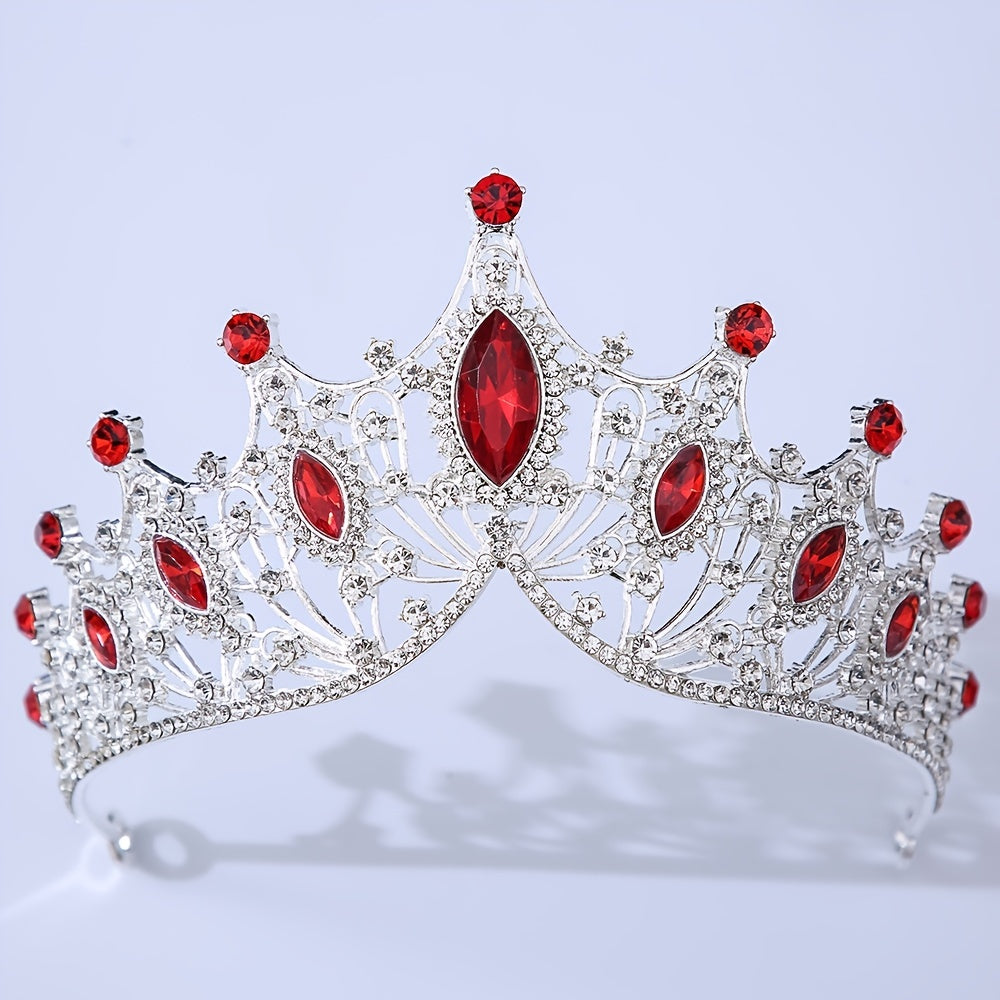 Baroque Vintage Crystal Crown Tiara for Women