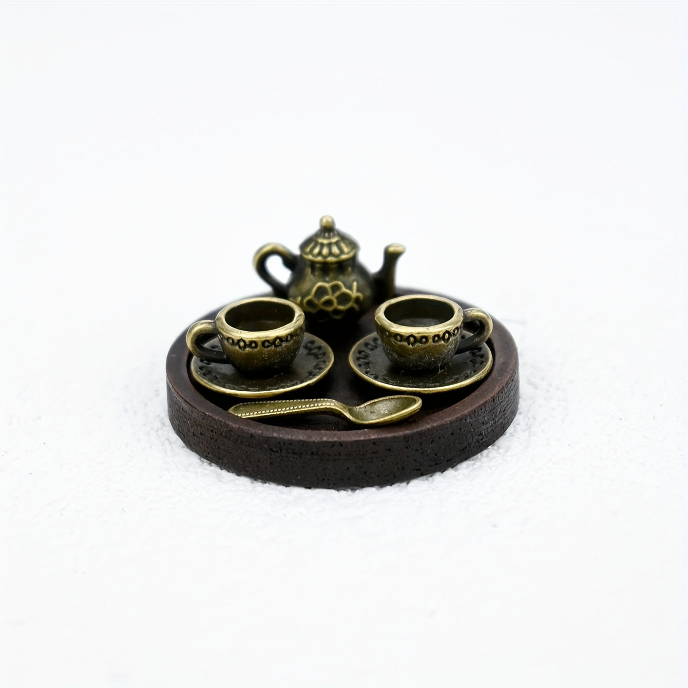 Dollhouse Scene Model Wooden Platter Micro Food Photography Prop Decoration