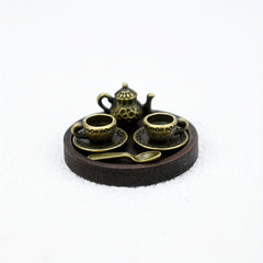 Dollhouse Scene Model Wooden Platter Micro Food Photography Prop Decoration