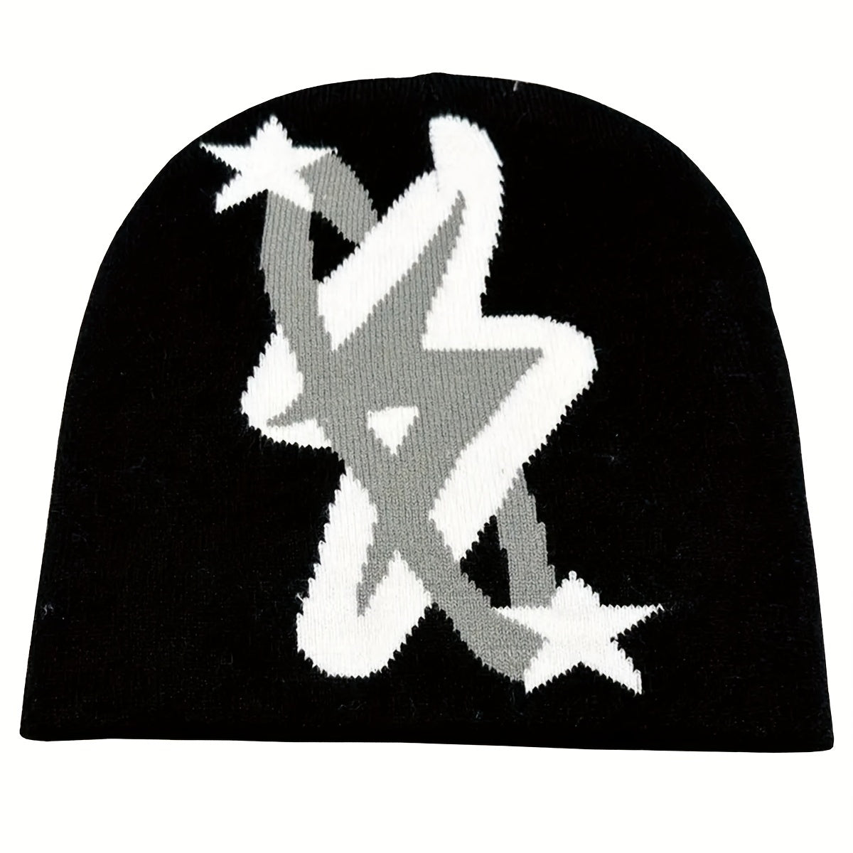 Y2K Beanie Cap Knitted Gothic Lightning Skull Hat Hip Hop Warm Ski Hat