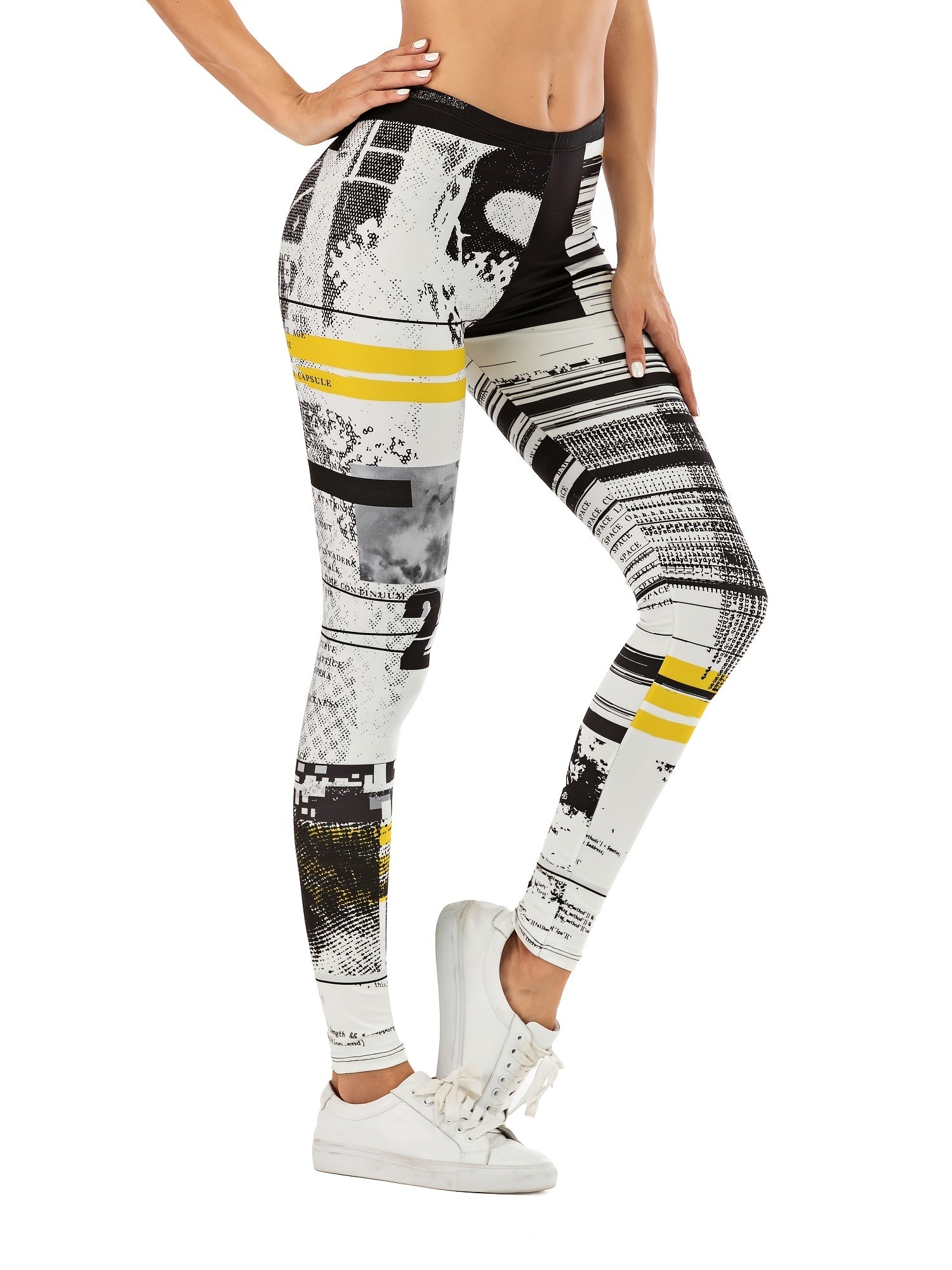 High Waist Sexy Printing Slim Leggings for Women