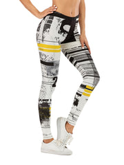 High Waist Sexy Printing Slim Leggings for Women