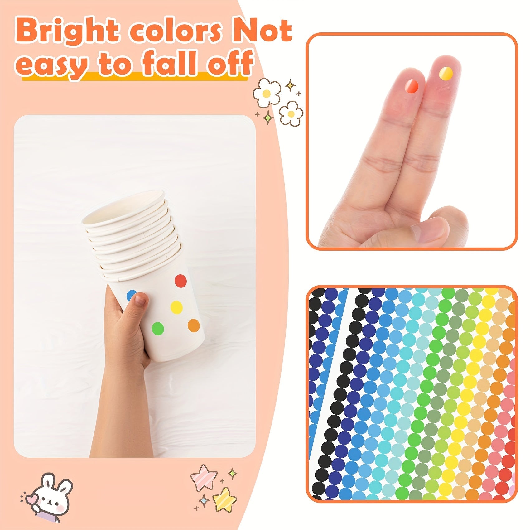 Small Dot Stickers Round Coding Label 20 Colors