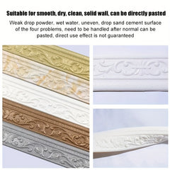 3D Foam Baseboard Waterstop Anti-collision Corner Decor