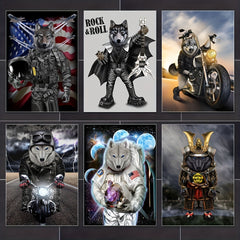 Modern Cartoon Wolf Stickers Waterproof Fantasy Style Kids Room Decor
