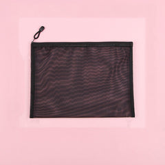 Transparent Mesh Pencil Case Zipper Large Capacity Pen Bag