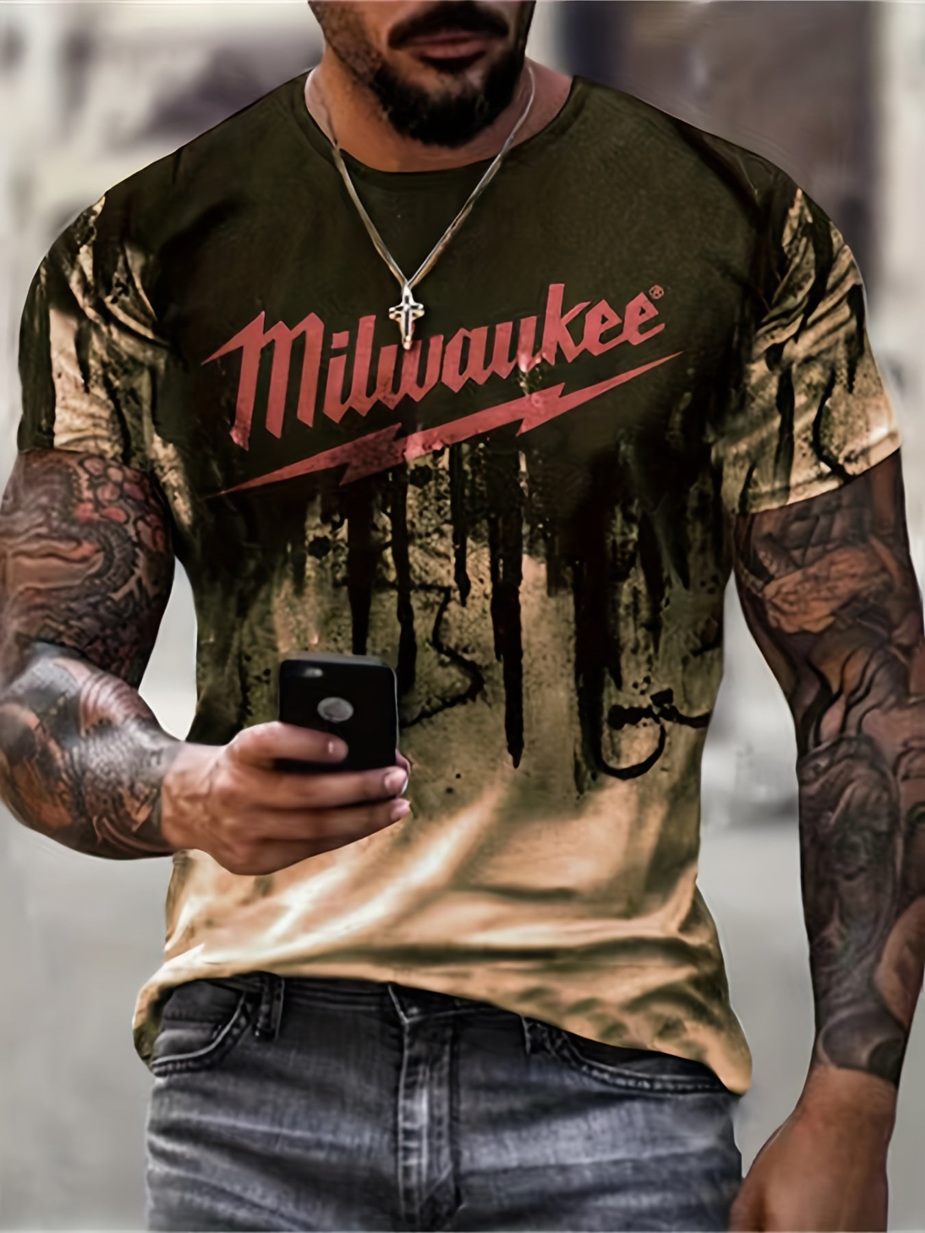 Men's 3D Graphic Print T-Shirt for Outdoor Summer Style