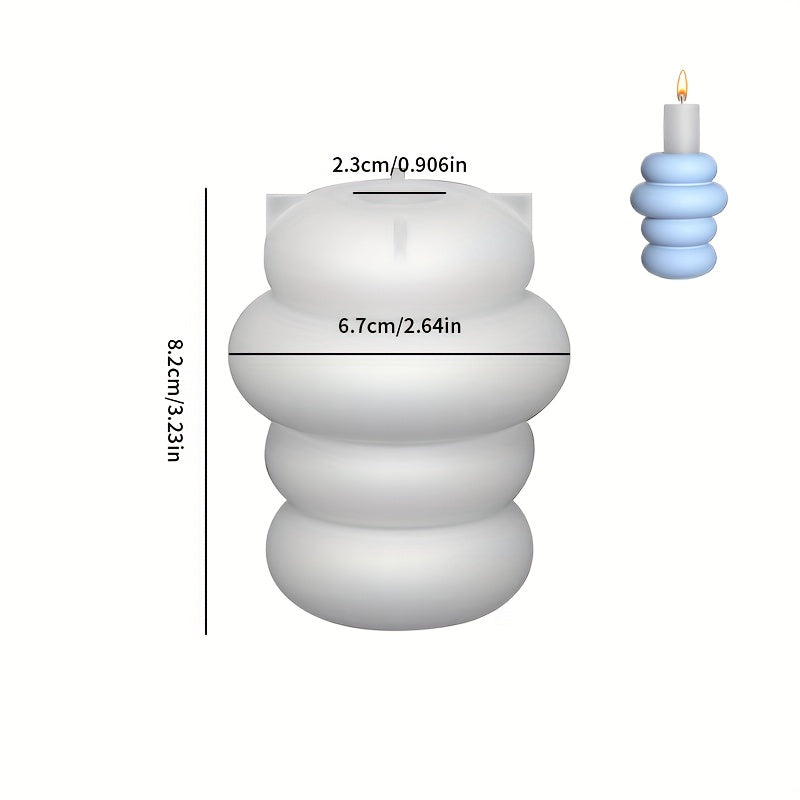 Candlestick Silicone Mold for DIY Cement Gypsum Resin Candle Aromatherapy