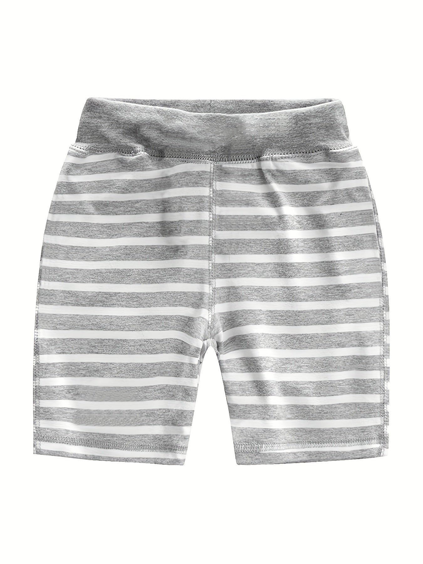 Boys Striped Shorts Drawstring Waist Kids Summer Clothes