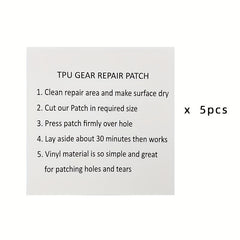5pcs TPU Transparent Patch Repair Kit For Air Mattress Swimming Ring Tent